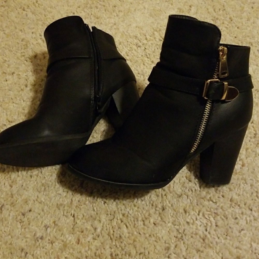 Black ankle boots
